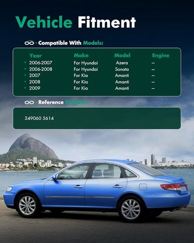 Shocks,SCITOO Rear Gas Struts Shock Absorbers Fit for 2006 2007 2008 Hyundai Sonata, 2006 2007 Hyundai Azera, 2007 2008 2009 Kia Amanti 349060 5614 Set of 2 in Kuwait