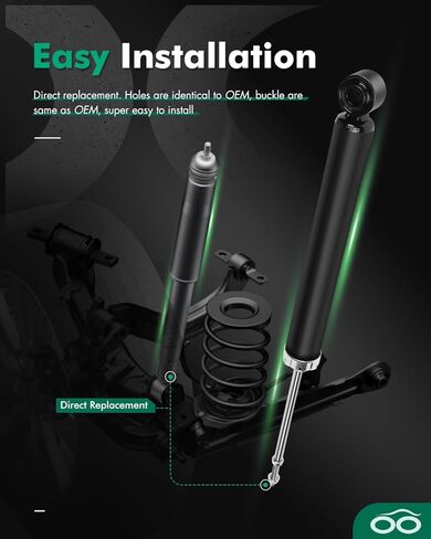 Shocks,SCITOO Rear Gas Struts Shock Absorbers Fit for 2006 2007 2008 Hyundai Sonata, 2006 2007 Hyundai Azera, 2007 2008 2009 Kia Amanti 349060 5614 Set of 2 in Kuwait