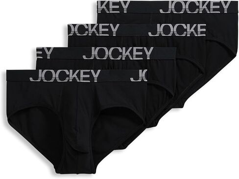 Jockey Men's Underwear ActiveStretch Brief - 4 Pack, True Navy/Lantern Grey/True Navy/Grey Heather, XL in Saudi Arabia