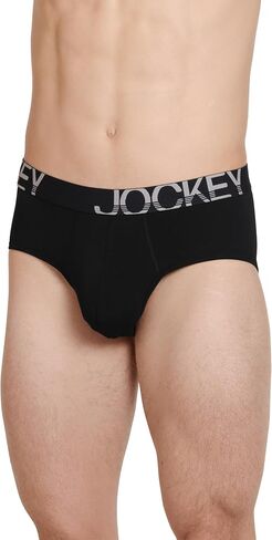 Jockey Men's Underwear ActiveStretch Brief - 4 Pack, True Navy/Lantern Grey/True Navy/Grey Heather, XL in Saudi Arabia