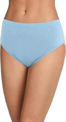 Jockey Women's Underwear Elance Breathe French Cut - 3 Pack, Blue Stardust/Stardust Tropic Bouquet/Marina Blue, 7 in Saudi Arabia