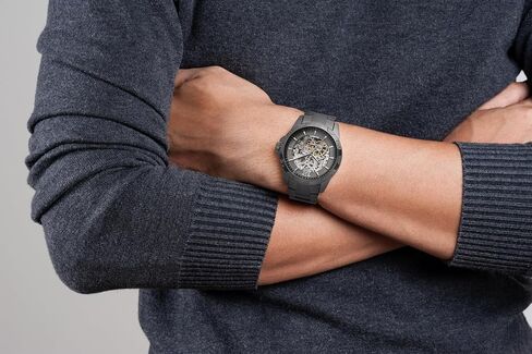 Relic by Fossil Men's Cameron Automatic Self-Winding Stainless Steel IP Skeleton Dial Watch, Color: Black (Model: ZR12110) in Kuwait