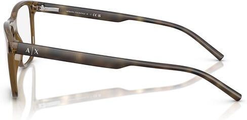 A|X ARMANI EXCHANGE Men's AX3048F Low Bridge Fit Rectangular Prescription Eyeglass Frames, Transparent Magnet Grey/Demo Lens, 56 mm in Saudi Arabia