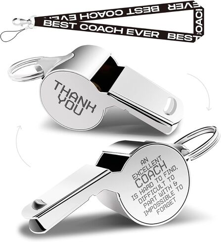 QIBAJIU Whistles with Lanyard,Golden Whistle, Coach Whistle, Soccer Gifts, Soccer Coach Gifts for Men Women Teacher, Thank You Cheer Coach Gift A Truly Amazing Coach is Hard to find in Saudi Arabia
