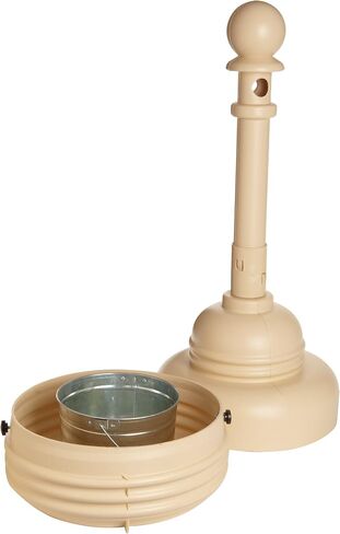 Eagle 1208BLACK SafeSmoker Outdoor Ashtray, High Density Polyethylene (HDPE) with Steel Bucket, 4 Gallon, Black in Saudi Arabia