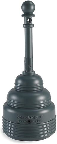 Eagle 1208BLACK SafeSmoker Outdoor Ashtray, High Density Polyethylene (HDPE) with Steel Bucket, 4 Gallon, Black in Saudi Arabia
