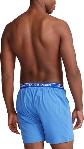 Polo Ralph Lauren Classic Fit w/Wicking 3-Pack Knit Boxers Cruise Navy/Yellowfin/Rugby Royal All Over Pony Player/Rugby Royal 2XL in Saudi Arabia