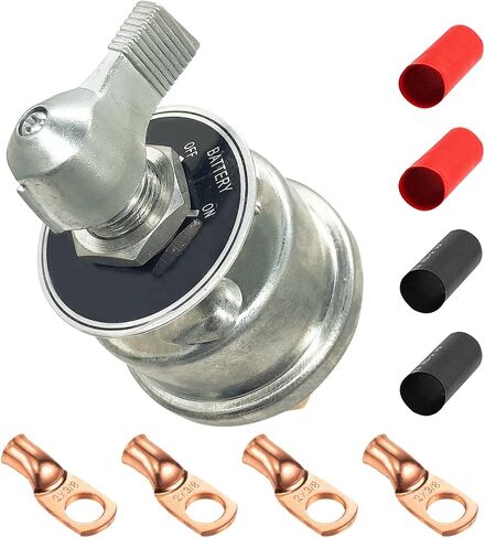 Ampper 12-24 V Master Battery Disconnect Switch, Battery Power Cut Isolator Killer for Car, Vehicle, RV and Boat (300 A, On/Off) in Saudi Arabia