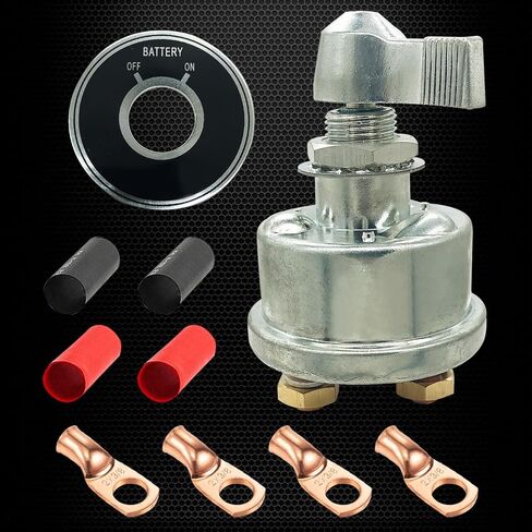 Ampper 12-24 V Master Battery Disconnect Switch, Battery Power Cut Isolator Killer for Car, Vehicle, RV and Boat (300 A, On/Off) in Saudi Arabia