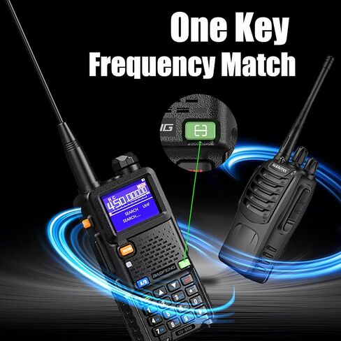 Baofeng UV-5R Dual Band Two Way Radio with Extra 1800mAh Battery and Antenna and Handheld Mic and USB Programmable Cable by Tenway in Saudi Arabia