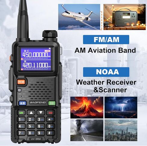 Baofeng UV-5R Dual Band Two Way Radio with Extra 1800mAh Battery and Antenna and Handheld Mic and USB Programmable Cable by Tenway in Saudi Arabia