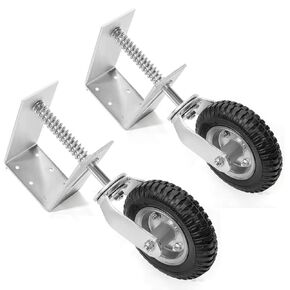 Stark USA 8" inch Flat-Free Tire Gate Wheel Spring Suspension Heavy Duty Spring-Loaded Wood & Chainlink Gate Caster Wheel 200lb Capacity in Saudi Arabia