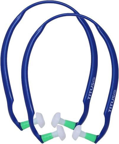 Titus Silicone U-Band - Over Ear Reusable Banded Ear Plugs 28 NRR CE 352-1 ANSI S3.19 (2) in Saudi Arabia