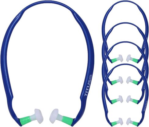 Titus Silicone U-Band - Over Ear Reusable Banded Ear Plugs 28 NRR CE 352-1 ANSI S3.19 (2) in Saudi Arabia