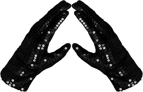 1 Pairs Silver Sequin Gloves Glitter Rhinestone Gloves Women Fashion Sparkly Sequin Dance Gloves Classic Masquerade Short Gloves Halloween Cosplay Dress up Gloves Costume Gloves for Adults in Saudi Arabia