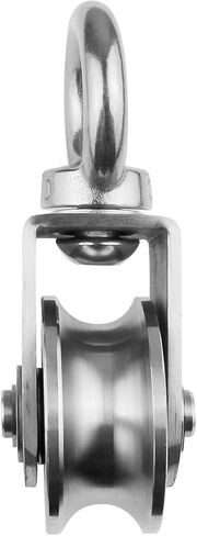 BNYZWOT U Type Swivel Pulleys 304 Stainless Steel Duplex Bearing Super-Silent Detachable 360 Degree Rotation Heavy Duty Traction Wheel 1-Pack in Saudi Arabia