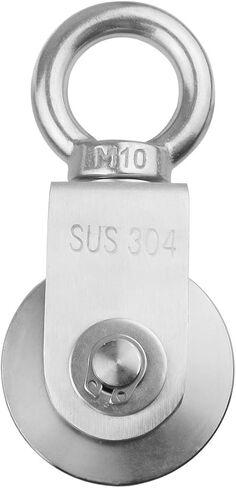 BNYZWOT U Type Swivel Pulleys 304 Stainless Steel Duplex Bearing Super-Silent Detachable 360 Degree Rotation Heavy Duty Traction Wheel 1-Pack in Saudi Arabia