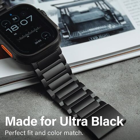 Titanium Watch Band TX Pro (Max) | Fits Apple Watch ULTRA & ULTRA 2 (49mm) | Adjustable Titanium Apple Watch Band | Magnetic Clasp or Butterfly Clasp | DLC Scratch Resistant | Premium Color Matching Band | Comfortable grip | Replacement Wristbands for iWa in Kuwait