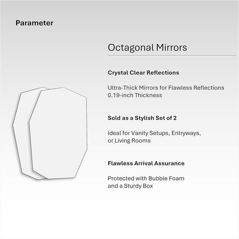 Oktokki - Irregular Wall Mirror, Set of 2, 28.7 x 17.7, Asymmetrical Curvy Groovy Blob Decor for Living Room Entryway Bathroom, Glass in Saudi Arabia