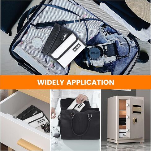 Fireproof Money Bag, 5 x 8 inches Fireproof Wallet, Waterproof Cash Bag with Zipper, Small Fireproof Cash Bag for Valuables in Kuwait