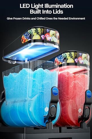 Leacco Commercial Slushie Machine, Frozen Drink Margarita Machine Smoothie Slushy Maker Stainless Steel 110V in Kuwait