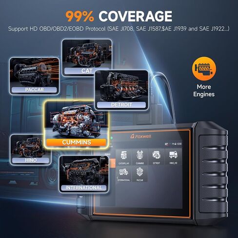 FOXWELL NT809 2024 أداة المسح ثنائية الاتجاه لجميع الأنظمة، تحديث WiFi مجاني لمدة 3 سنوات، 30+ إعادة تعيين، نزيف ABS/إعادة ضبط الزيت/ترميز الحاقن، أداة تشخيص الماسح الضوئي للسيارات، CAN-FD/DOIP، Android 9 in Saudi Arabia