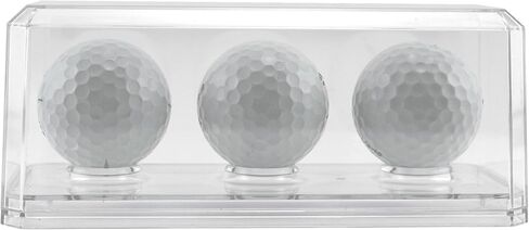 بايونير بلاستيك 143C3GOLF-BB حافظة عرض كرة جولف من البلاستيك الشفاف 3 مع قاعدة سوداء، 6.125 بوصة عرض × 2.625 بوصة عمق × 2.25 بوصة ارتفاع in Kuwait