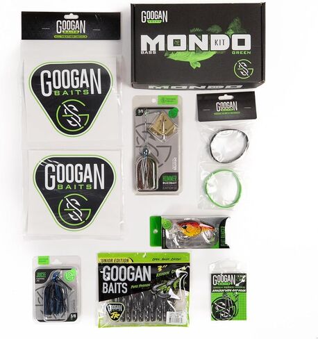 Googan Squad Mondo Kit Green Series | Bass Fishing Kit | Freshwater Largemouth and Smallmouth Bass Lures | Fishing Box in Kuwait