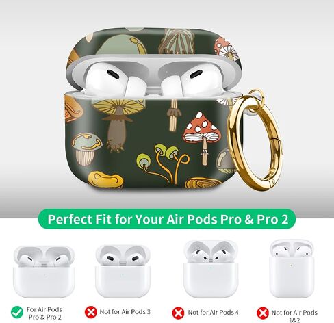 غطاء حافظة Airpod Pro الثاني والأول مع سلسلة مفاتيح، جلد صلب ومقاوم للصدمات لطيف متوافق مع الجيل الثاني والأول من Airpod pro للرجال والنساء والفتيات (عظام وأقدام كلاب لطيفة) in Saudi Arabia