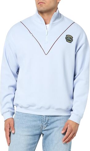 Lacoste Men's Loose Fit High Neck Half Zip Sweatshirt in Saudi Arabia