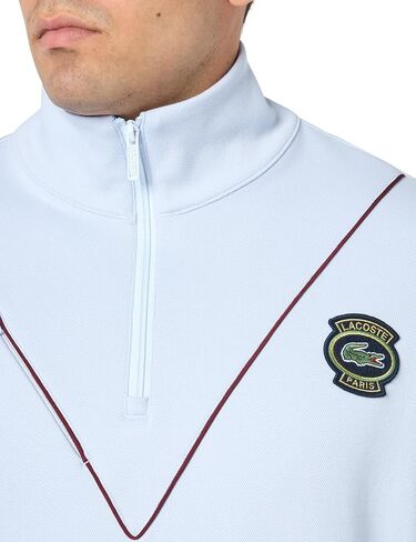 Lacoste Men's Loose Fit High Neck Half Zip Sweatshirt in Saudi Arabia