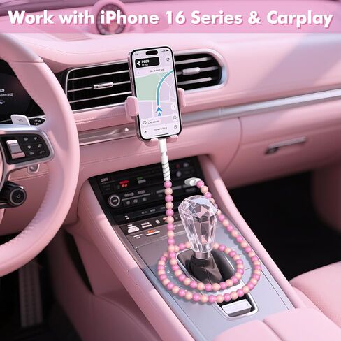 Coolden USB to USB C Cable 66W USB C Charger Cable [2M/6.6FT] Type C Charger Fast Charging Stylish & Durable Beaded Charger Cord Compatible with iPhone 16/16 Plus/16 Pro/16 Pro Max Pink in Saudi Arabia