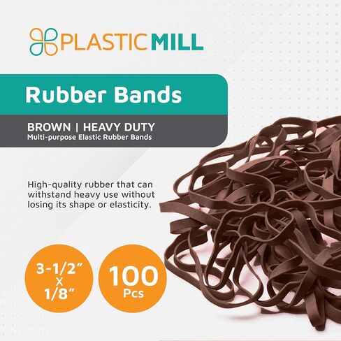 PlasticMill Rubber Bands - #33 Size - Brown Rubberbands - 100 Count. in Kuwait