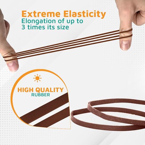 PlasticMill Rubber Bands - #33 Size - Brown Rubberbands - 100 Count. in Kuwait