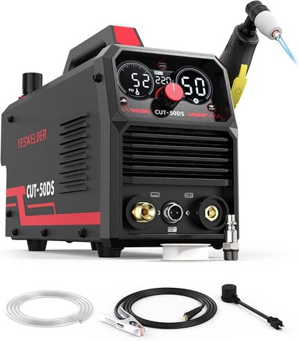 YESWELDER 55 Amp Plasma Cutter Non-High Frequency, Large LED Digital Display Non-Touch Pilot Arc, Digital DC Inverter 110/220V Dual Voltage Plasma Cutting Machine CUT-55DS PRO NEW in Saudi Arabia