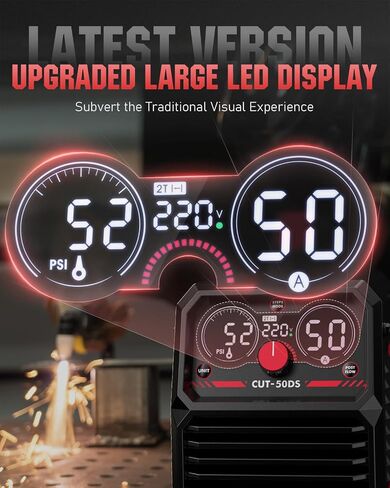 YESWELDER 55 Amp Plasma Cutter Non-High Frequency, Large LED Digital Display Non-Touch Pilot Arc, Digital DC Inverter 110/220V Dual Voltage Plasma Cutting Machine CUT-55DS PRO NEW in Saudi Arabia