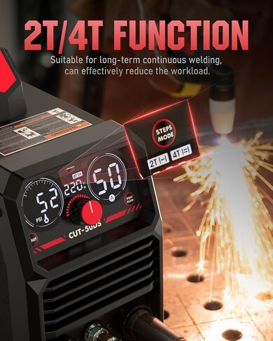 YESWELDER 55 Amp Plasma Cutter Non-High Frequency, Large LED Digital Display Non-Touch Pilot Arc, Digital DC Inverter 110/220V Dual Voltage Plasma Cutting Machine CUT-55DS PRO NEW in Saudi Arabia