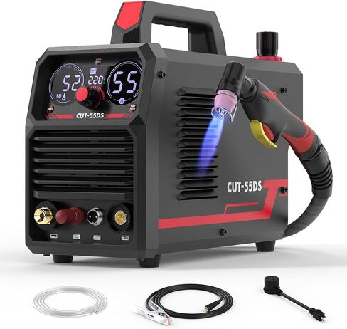 YESWELDER 55 Amp Plasma Cutter Non-High Frequency, Large LED Digital Display Non-Touch Pilot Arc, Digital DC Inverter 110/220V Dual Voltage Plasma Cutting Machine CUT-55DS PRO NEW in Saudi Arabia