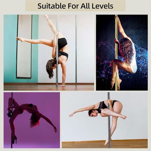 عمود رقص دائم من بريورمان مع عمود رقص بلوحة ثابتة لعمود الرقص المنزلي مع حامل سقف وإكسسوارات تمديد لمزيد من الأمان والثبات in Kuwait