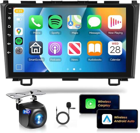 8 Core 6G+128G Radio for 2007 2008 2009 2010 2011 Honda CRV Car Stereo with 9'' 1280*720P IPS Touchscreen Wireless CarPlay Android Auto 5.0 BT GPS RDS/AM 36EQ DSP MirrorLink WiFi 4G AHD Backup Camera in Saudi Arabia