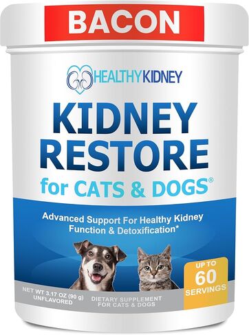 Kidney Restore for Cats & Dogs Unflavored - Natural Cat & Dog Kidney Supplement, Kidney Cleanse & Repair Renal Support Canine and Feline Pet Kidney Supplement, Add to Cat & Dog Food 90 Gr. in Kuwait