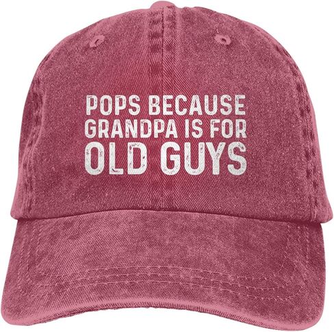 Pops Because Grandpa is for Old Guys Hat Women Baseball Hat Vintage Cap in Kuwait