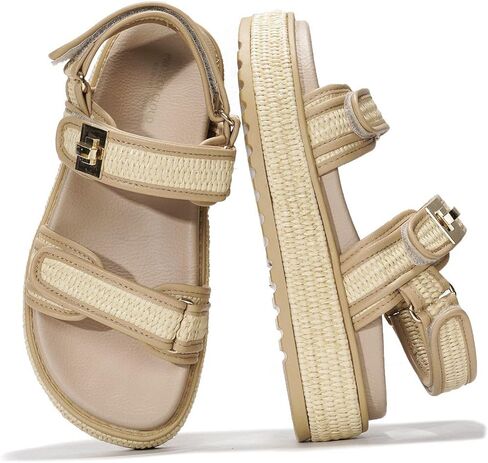 Project Cloud Leather Sandals Women Comfortable Adjustable Straps - Comfy Flat Sandals for Women - Memory Foam Insole Womens Sandals for Womens Dresses - Strappy Sandals for Women (Mona) in Kuwait