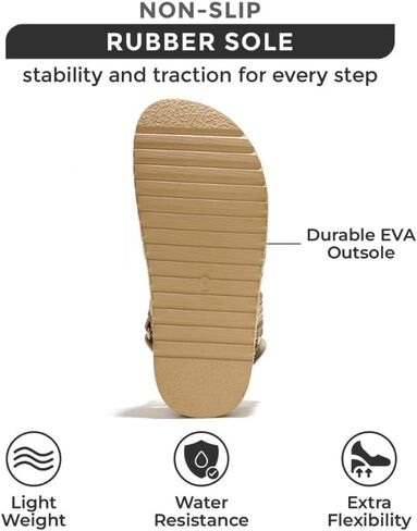 Project Cloud Leather Sandals Women Comfortable Adjustable Straps - Comfy Flat Sandals for Women - Memory Foam Insole Womens Sandals for Womens Dresses - Strappy Sandals for Women (Mona) in Kuwait