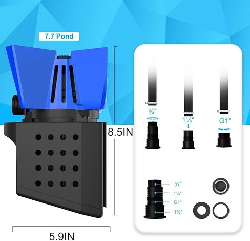 550GPH Submersible Water Pump, 25W Fountain Pump High Lift with 7.2 ft, Ultra Quiet Submersible Pump Fountain Water Pump for Pond Fountain, Fish Tank in Saudi Arabia