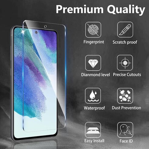 3+3 Pack Privacy Screen Protector Designed for Samsung Galaxy S21 FE With 3 Pack Camera Lens Protector,Full Coverage Anti-Spy Tempered Glass Film,9H Hardness,Bubble Free,Easy to Install in Saudi Arabia