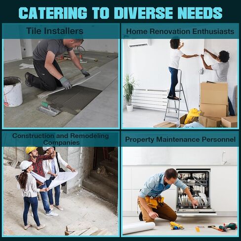 Tile Vibration Tool, Seesii Cordless Tile Vibrator Leveling Machine with2×2000mAh Batteries, 16mm Large Suction Strong Grip, 12-Speed Adjustable Tile Tools for Floor/for the Pro and DIY in Kuwait