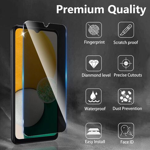 3+3 Pack Privacy Screen Protector Designed for Samsung Galaxy A15 4G/5G With 3 Pack Camera Lens Protector,Full Coverage Anti-Spy Tempered Glass Film,9H Hardness,Bubble Free,Easy to Install in Saudi Arabia