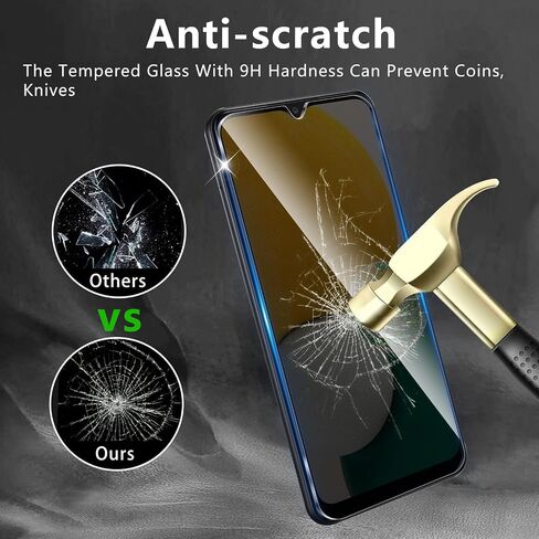 3+3 Pack Privacy Screen Protector Designed for Samsung Galaxy A15 4G/5G With 3 Pack Camera Lens Protector,Full Coverage Anti-Spy Tempered Glass Film,9H Hardness,Bubble Free,Easy to Install in Saudi Arabia