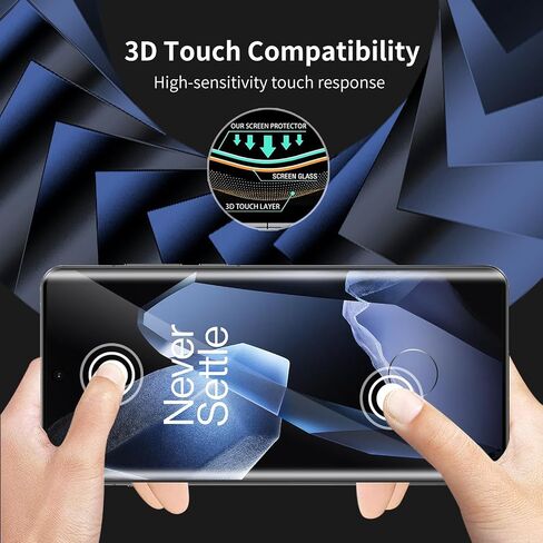 Screen Protector for OnePlus 12R, 2 Pack Tempered Glass Screen Protector + 2 Pack Camera Lens Protector, 9H Hardness, Full Coverage, Fingerprint Unlock for OnePlus 12R Protective Film in Saudi Arabia